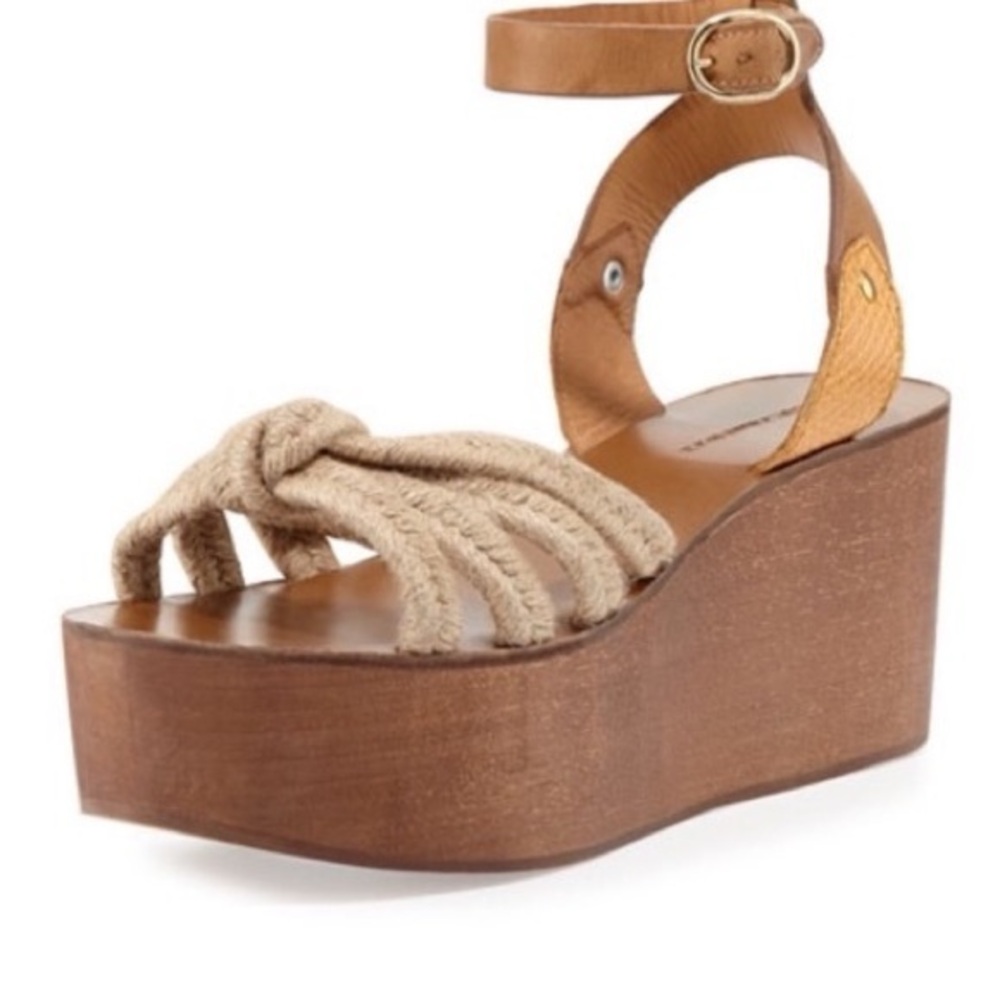 Isabel Marant Étoile Zia Wooden Platform Rope Sandals EU 39 - Picture 2 of 10